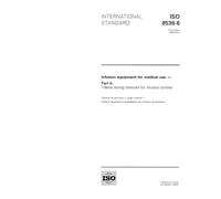 ISO 8536-6:1995, Infusion equipment for medical use -- Part 6: Freeze drying closures for infusion bottles
