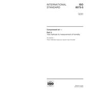 ISO 8573-3:1999, Compressed air -- Part 3: Test methods for measurement of humidity