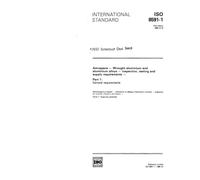 ISO 8591-1:1989, Aerospace - Wrought aluminium and aluminium alloys - Inspection, testing and supply requirements - Part 1: General requirements