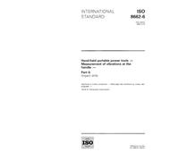 ISO 8662-6:1994, Hand-held portable power tools - Measurement of vibrations at the handle - Part 6: Impact drills