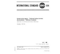 ISO 894:1977, Surface active agents -- Technical sodium primary alkylsulphates -- Methods of analysis