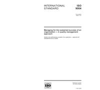 ISO 9004:2009, Managing for the sustained success of an organization - A quality management approach