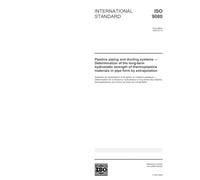ISO 9080:2003, Plastics piping and ducting systems - Determination of the long-term hydrostatic strength of thermoplastics materials in pipe form by extrapolation