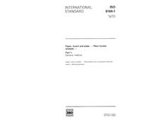 ISO 9184-1:1990, Paper, board and pulps -- Fibre furnish analysis -- Part 1: General method