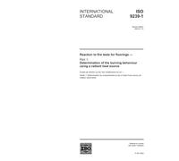 ISO 9239-1:2002, Reaction to fire tests for floorings - Part 1: Determination of the burning behaviour using a radiant heat source