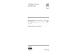 ISO 9277:1995, Determination of the specific surface area of solids by gas adsorption using the BET method