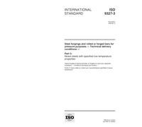 ISO 9327-3:1999, Steel forgings and rolled or forged bars for pressure purposes -- Technical delivery conditions -- Part 3: Nickel steels with specified low temperature properties