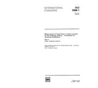 ISO 9368-1:1990, Measurement of liquid flow in closed conduits by the weighing method - Procedures for checking installations - Part 1: Static weighing systems
