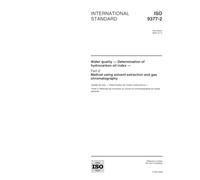 ISO 9377-2:2000, Water quality -- Determination of hydrocarbon oil index -- Part 2: Method using solvent extraction and gas chromatography