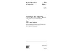 ISO 9386-1:2000, Power-operated lifting platforms for persons with impaired mobility -- Rules for safety, dimensions and functional operation -- Part 1: Vertical lifting platforms