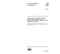 ISO 9439:1999, Water quality -- Evaluation of ultimate aerobic biodegradability of organic compounds in aqueous medium -- Carbon dioxide evolution test