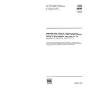 ISO 9598:1989, Seamless steel tubes for pressure purposes - Full peripheral magnetic transducer/flux leakage testing of ferromagnetic steel tubes for the detection of transverse imperfections