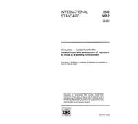 ISO 9612:1997, Acoustics - Guidelines for the measurement and assessment of exposure to noise in a working environment