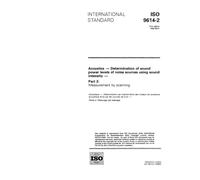 ISO 9614-2:1996, Acoustics - Determination of sound power levels of noise sources using sound intensity - Part 2: Measurement by scanning