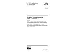 ISO 965-2:1998, ISO general purpose metric screw threads - Tolerances - Part 2: Limits of sizes for general purpose external and internal screw threads - Medium quality