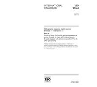 ISO 965-4:1998, ISO general purpose metric screw threads - Tolerances - Part 4: Limits of sizes for hot-dip galvanized external screw threads to mate ... tolerance position H or G after galvanizing