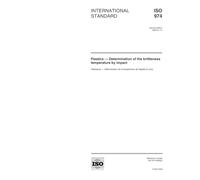 ISO 974:2000, Plastics - Determination of the brittleness temperature by impact