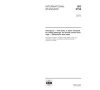 ISO 9758:2000, Aerospace -- Fork-ends, in steel, threaded, for rolling bearings, for aircraft control wire rope -- Dimensions and loads