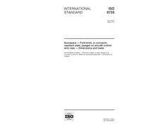 ISO 9759:2000, Aerospace -- Fork-ends, in corrosion-resistiant steel, swaged on aircraft control wire rope -- Dimensions and loads