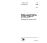 ISO 9760:2000, Aerospace -- Fork-ends, in corrosion-resistant steel, swaged on aircraft control wire rope for rolling bearings -- Dimensions and loads