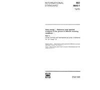 ISO 9845-1:1992, Solar energy -- Reference solar spectral irradiance at the ground at different receiving conditions -- Part 1: Direct normal and hemispherical solar irradiance for air mass 1,5