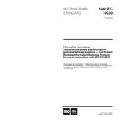 ISO/IEC 10030:1995, Information technology - Telecommunications and information exchange between systems - End System Routeing Information Exchange Protocol for use in conjunction with ISO/IEC 8878