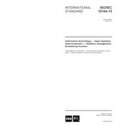 ISO/IEC 10164-15:2002, Information technology - Open Systems Interconnection - Systems management: Scheduling function