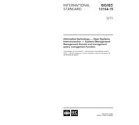 ISO/IEC 10164-19:1998, Information technology - Open Systems Interconnection - Systems Management: Management domain and management policy management function - Part 19: