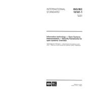 ISO/IEC 10181-1:1996, Information technology - Open Systems Interconnection - Security frameworks for open systems: Overview