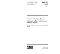 ISO/IEC 10641:1993, Information technology - Computer graphics and image processing - Conformance testing of implementations of graphics standards