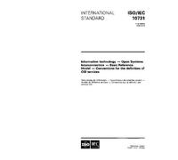 ISO/IEC 10731:1994, Information technology - Open Systems Interconnection - Basic Reference Model - Conventions for the definition of OSI services