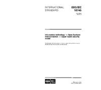 ISO/IEC 10745:1995, Information technology - Open Systems Interconnection - Upper layers security model