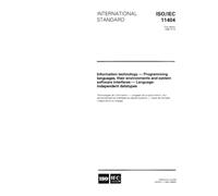 ISO/IEC 11404:1996, Information technology - Programming languages, their environments and system software interfaces - Language-independent datatypes