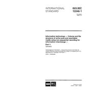 ISO/IEC 13346-1:1995, Information technology - Volume and file structure of write-once and rewritable media using non-sequential recording for information interchange - Part 1: General