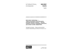 ISO/IEC 13575:1995, Information technology - Telecommunications and information exchange between systems - 50-pole interface connector mateability dimensions and contact number assignments