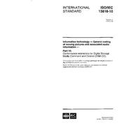 ISO/IEC 13818-10:1999, Information technology -- Generic coding of moving pictures and associated audio information -- Part 10: Conformance extensions ... Storage Media Command and Control (DSM-CC)