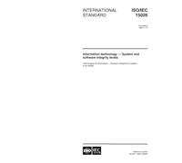ISO/IEC 15026:1998, Information technology - System and software integrity levels