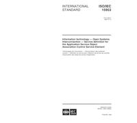 ISO/IEC 15953:1999, Information technology -- Open Systems Interconnection -- Service definition for the Application Service Object Association Control Service Element