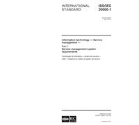 ISO/IEC 20000-1:2011, Information technology - Service management - Part 1: Service management system requirements
