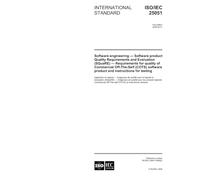 ISO/IEC 25051:2006, Software engineering - Software product Quality Requirements and Evaluation (SQuaRE) - Requirements for quality of Commercial ... software product and instructions for testing