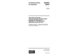 ISO/IEC 25437:2006, Information technology - Telecommunications and information exchange between systems - WS-Session - Web Services for Application Session Services