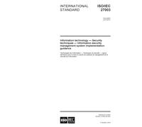 ISO/IEC 27003:2010, Information technology - Security techniques - Information security management system implementation guidance