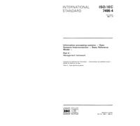 ISO/IEC 7498-4:1989, Information processing systems - Open Systems Interconnection - Basic Reference Model - Part 4: Management framework