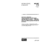 ISO/IEC 7776:1995, Information technology - Telecommunications and information exchange between systems - High-level data link control procedures - ... X.25 LAPB-compatible DTE data link procedures