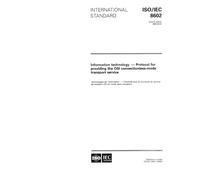 ISO/IEC 8602:1995, Information technology - Protocol for providing the OSI connectionless-mode transport service