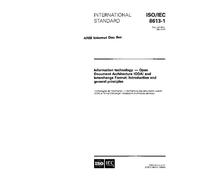 ISO/IEC 8613-1:1994, Information technology - Open Document Architecture (ODA) and interchange format: Introduction and general principles - Part 1: