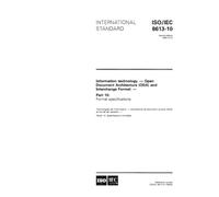 ISO/IEC 8613-10:1995, Information technology - Open Document Architecture (ODA) and Interchange Format - Part 10: Formal specifications