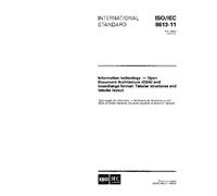 ISO/IEC 8613-11:1995, Information technology - Open Document Architecture (ODA) and interchange format: Tabular structures and tabular layout