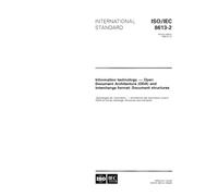 ISO/IEC 8613-2:1995, Information technology - Open Document Architecture (ODA) and interchange format: Document structures