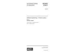 ISO/IEC 9126-1:2001, Software engineering -- Product quality -- Part 1: Quality model